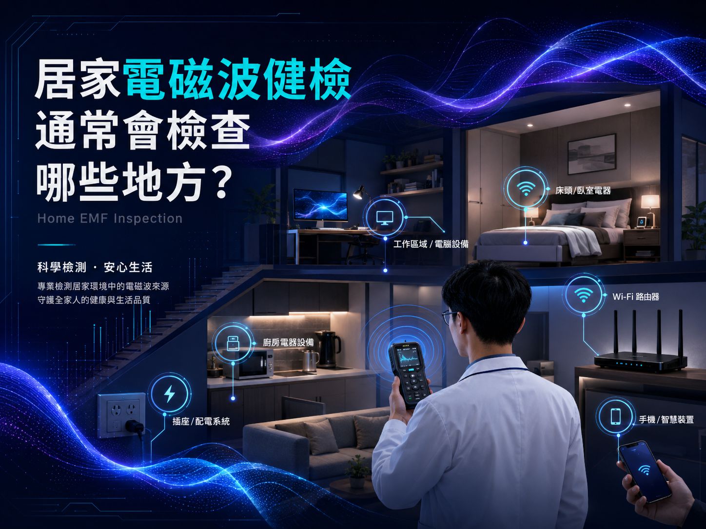 居家電磁波健檢通常會檢查哪些地方？